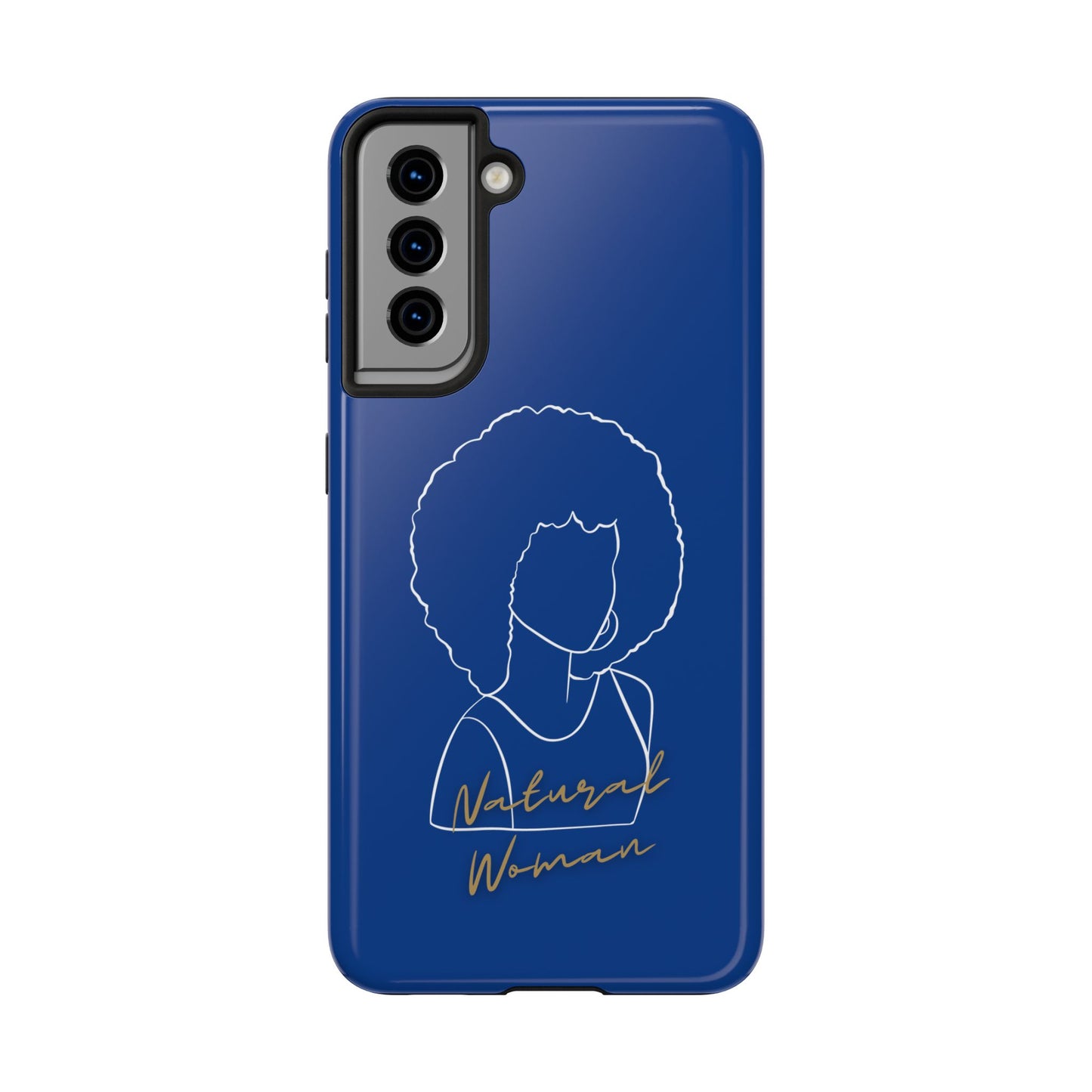 Natural Woman Afro (WL)Tough Phone Cases DARK BLUE