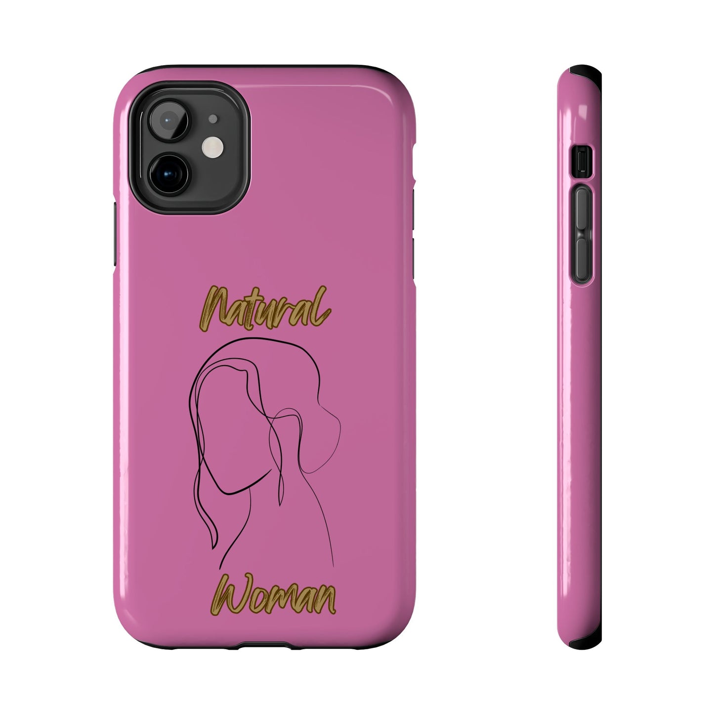 Natural Woman Hanging Hair (BL) Tough Phone Cases LIGHT PINK