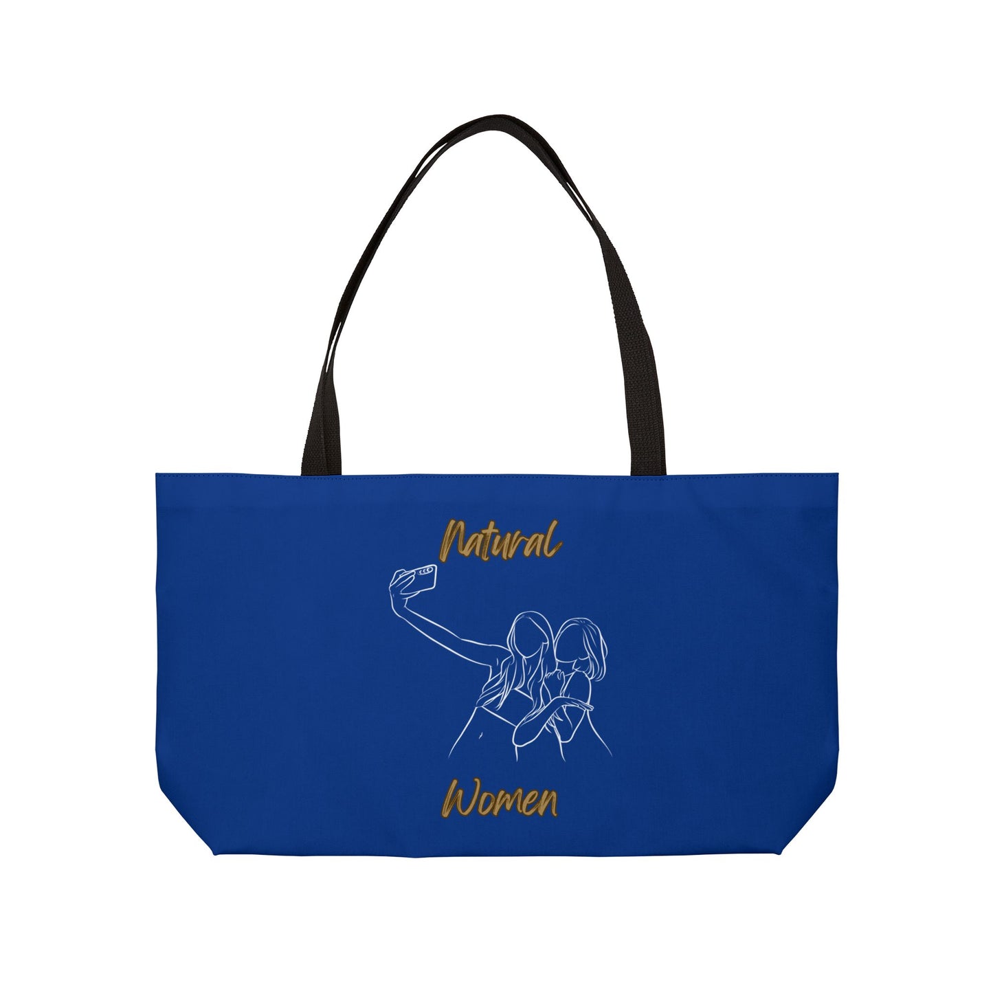 Natural Women Friends Selfie (WL) Weekender Tote Bag DARK BLUE