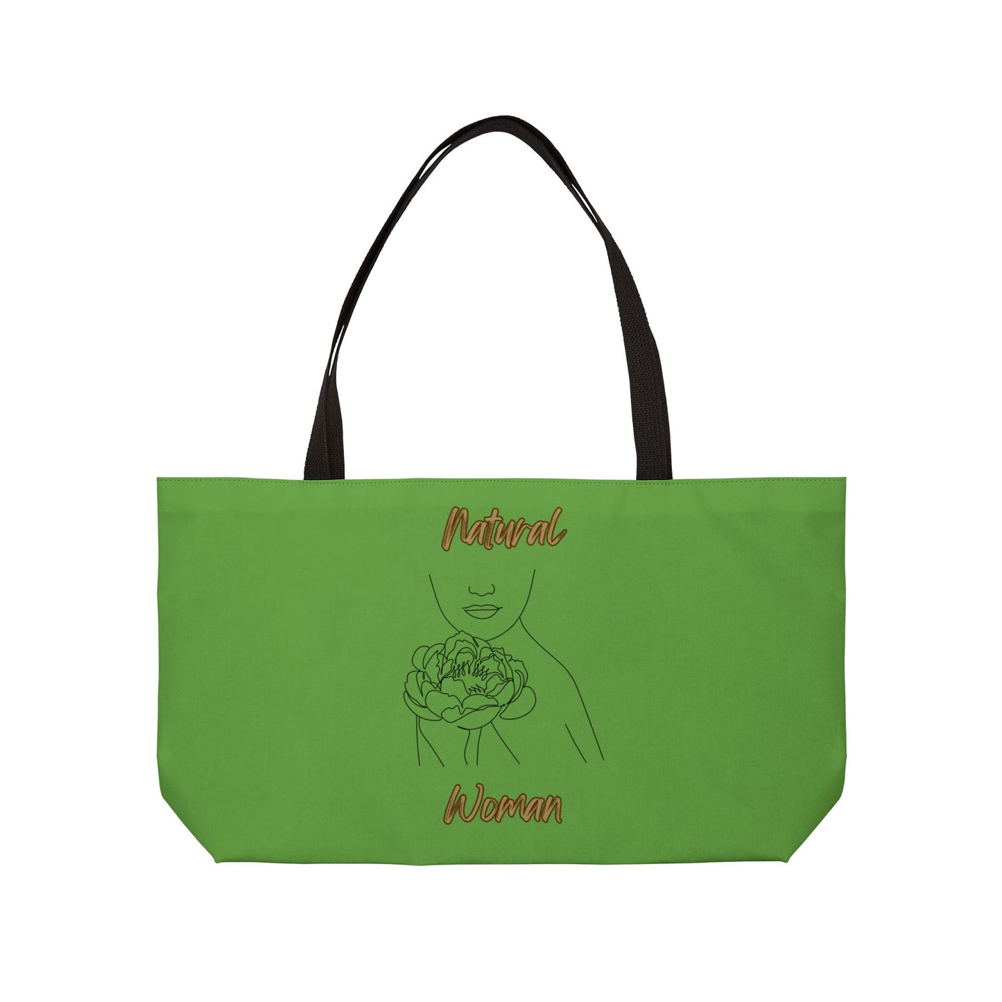 Natural Woman Kissed Flower (BL) Weekender Tote Bag GREEN