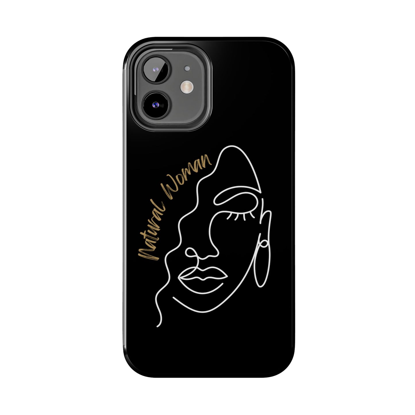 Natural Woman Half Face (WL)Tough Phone Case BLACK