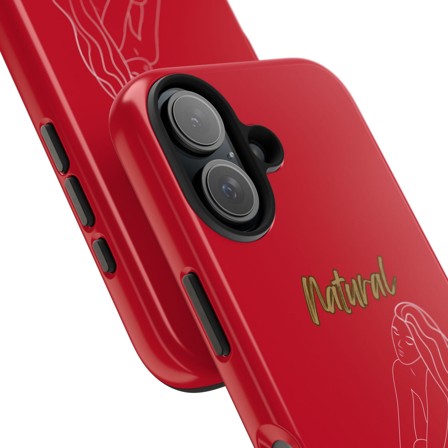 Natural Woman Beauty (WL) Tough Phone Cases DARK RED