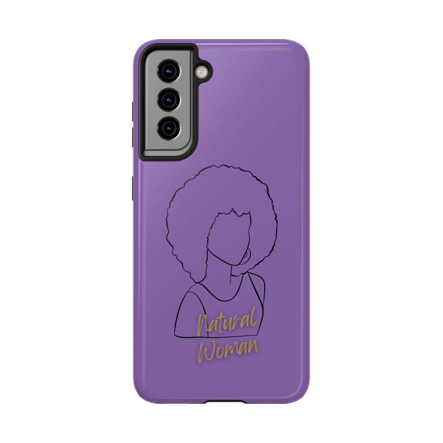 Natural Woman Afro (BL)Tough Phone Cases LIGHT PURPLE