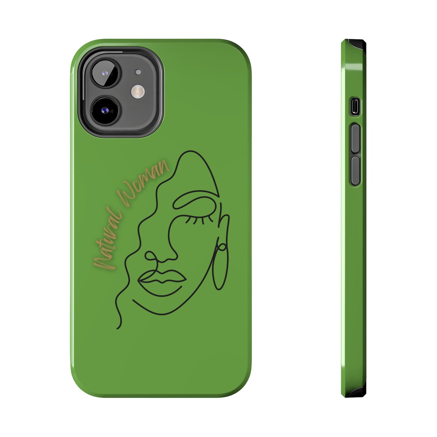 Natural Woman Half Face (BL)Tough Phone Case GREEN