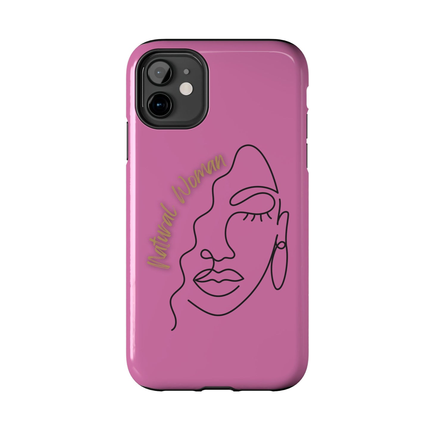 Natural Woman Half Face (BL)Tough Phone Case LIGHT PINK