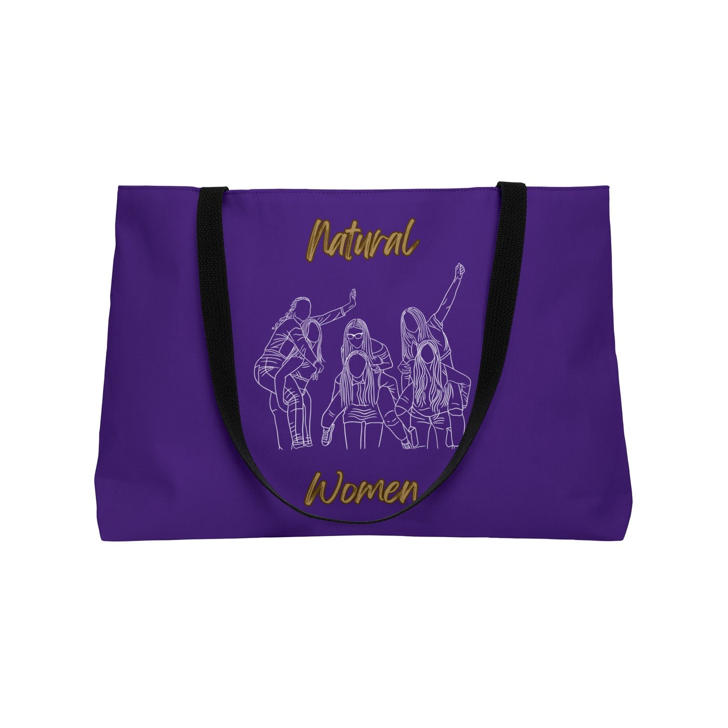 Natural Women Piggy Back (WL) Weekender Tote Bag PURPLE