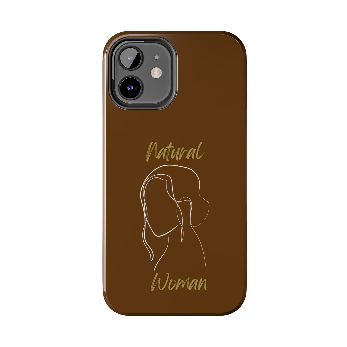 Natural Woman Hanging Hair (WL) Tough Phone Cases BROWN