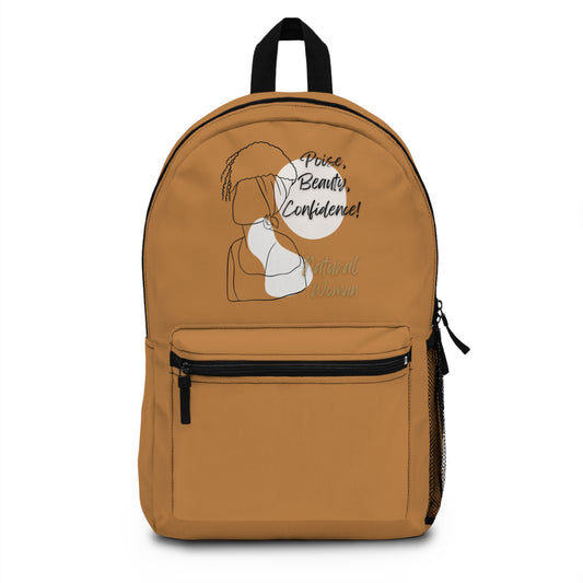 Natural Woman Puff (BL) Backpack LIGHT BROWN