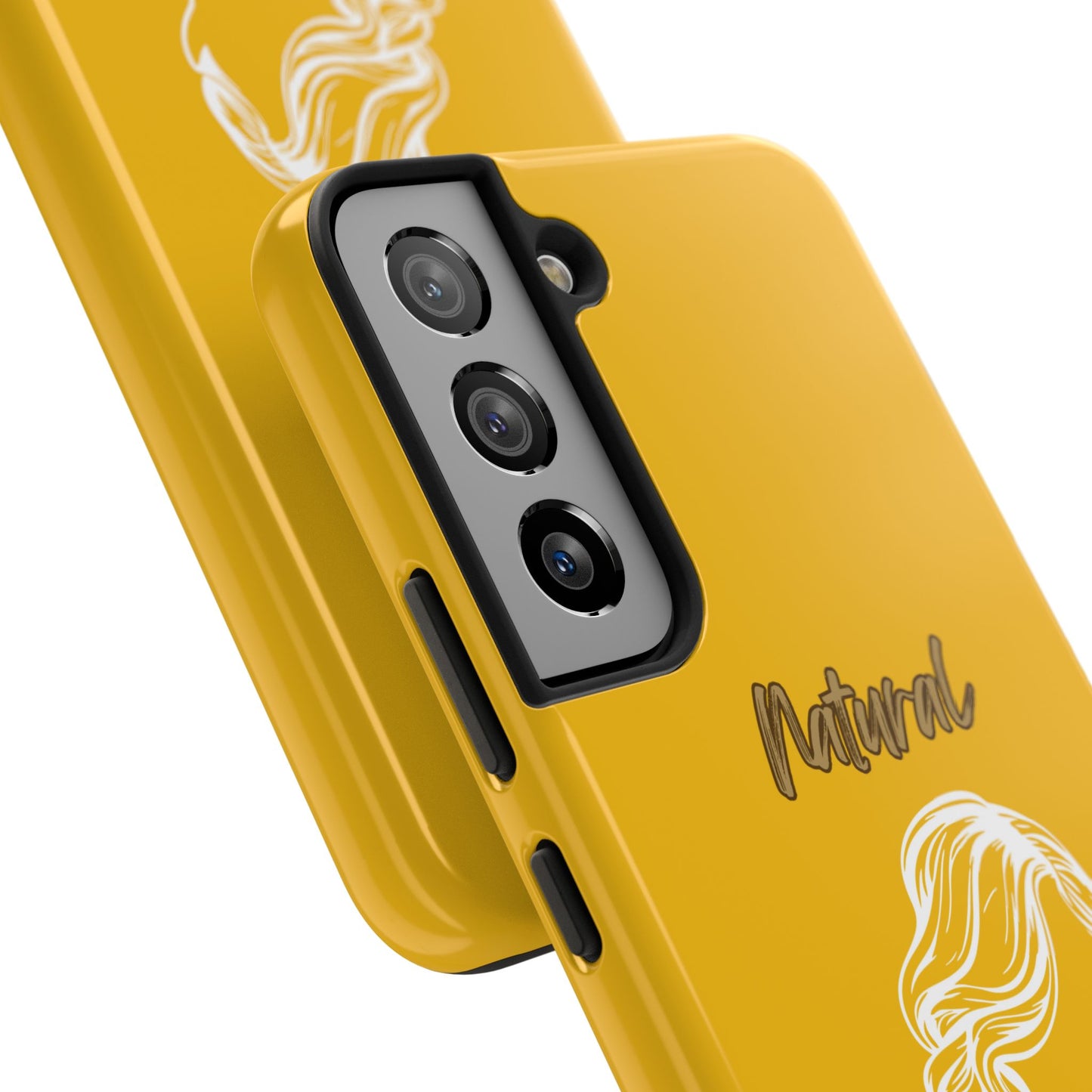 Natural Woman Long Curl (WL)Tough Phone Cases YELLOW