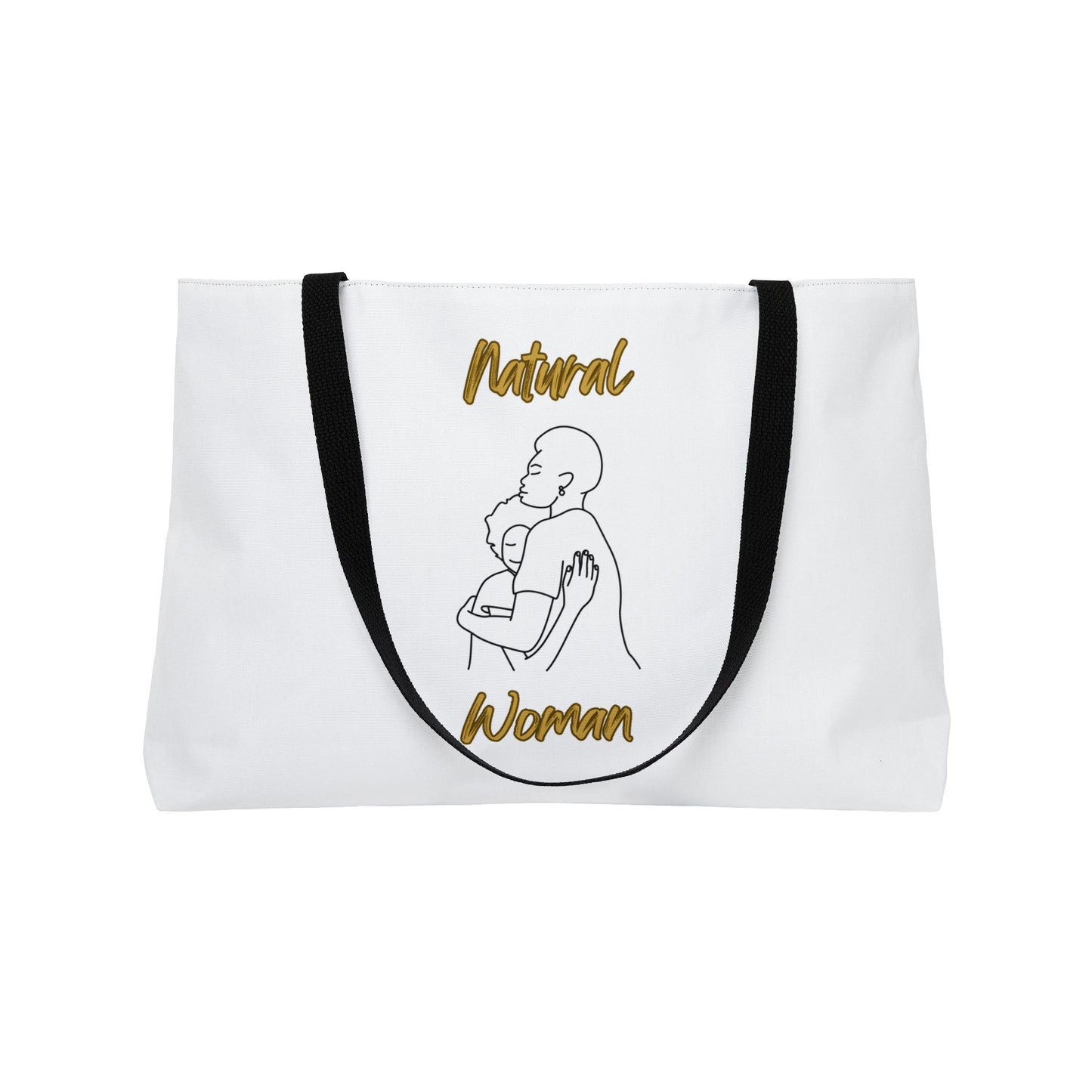 Natural Woman Safe With Momma (BL) Weekender Tote Bag WHITE