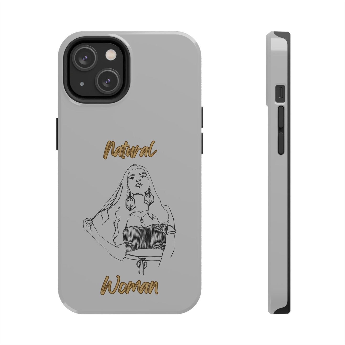 Natural Woman Thinking (BL)Tough Phone Cases LIGHT GREY