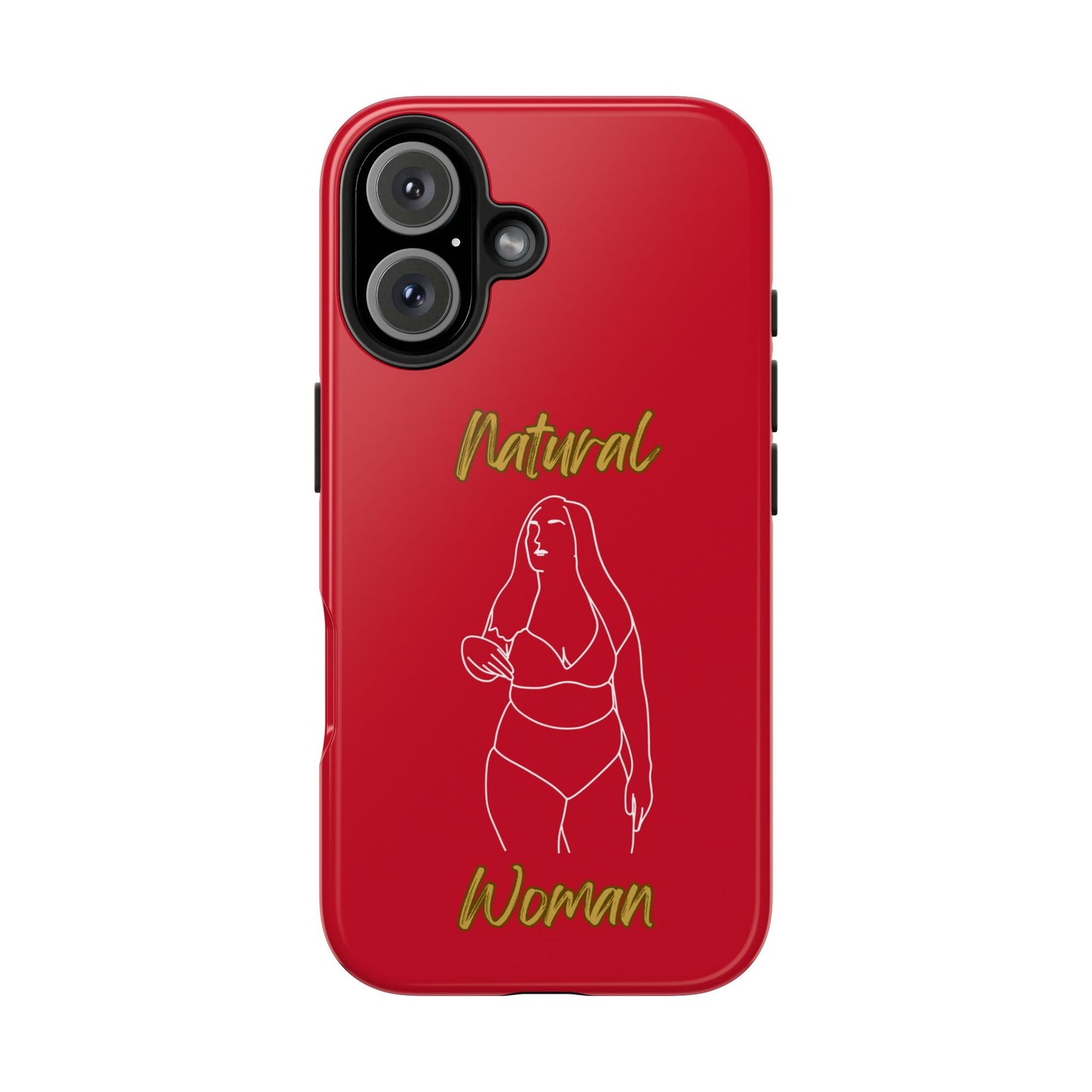 Natural Woman Full Beauty (WL)Tough Phone Cases DARK RED