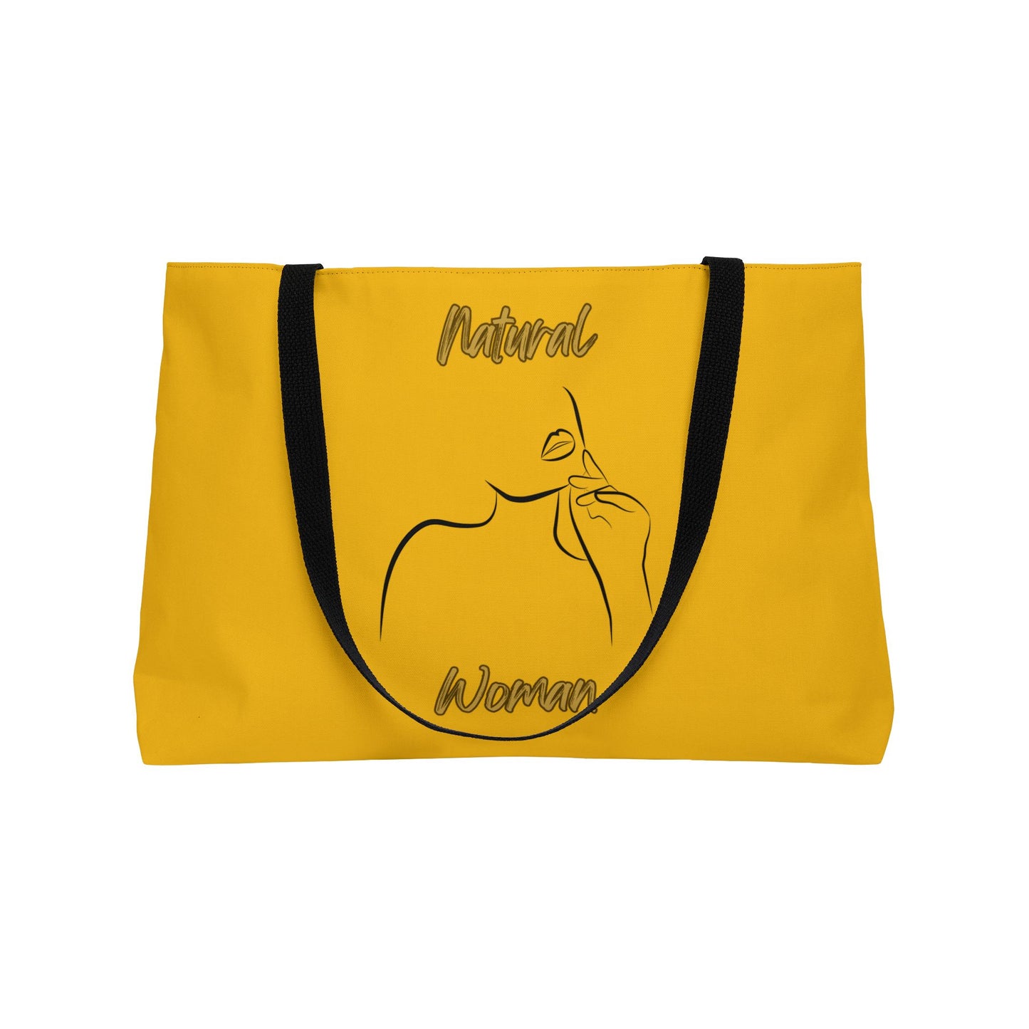 Natural Woman Chin Up (BL) Weekender Tote Bag YELLOW