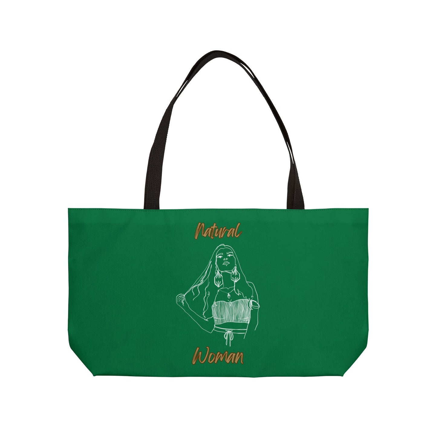 Natural Woman Thinking (WL) Weekender Tote Bag DARK GREEN