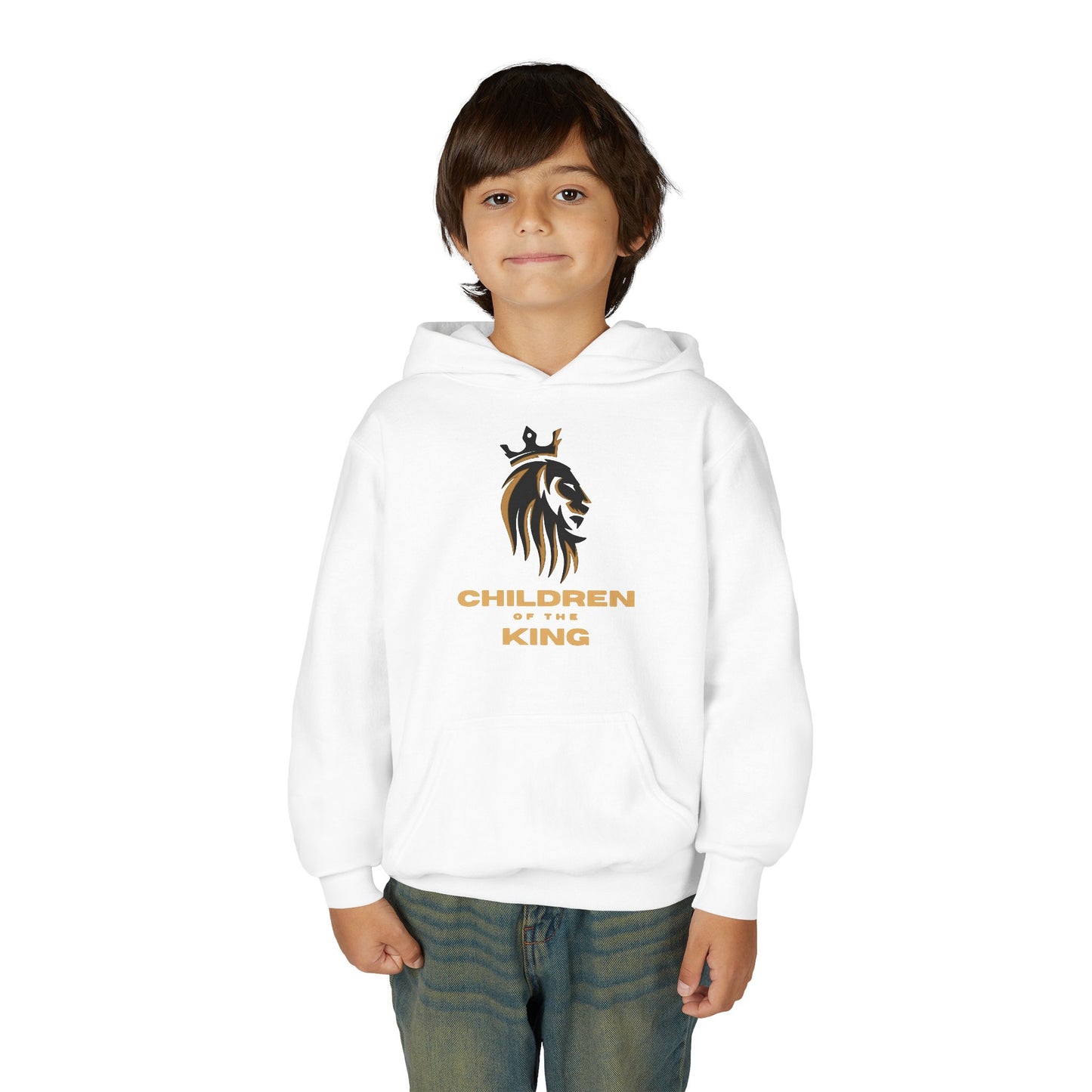 "Children of the King" Hoodie - BLACK Lion Design with Isaiah 54:13