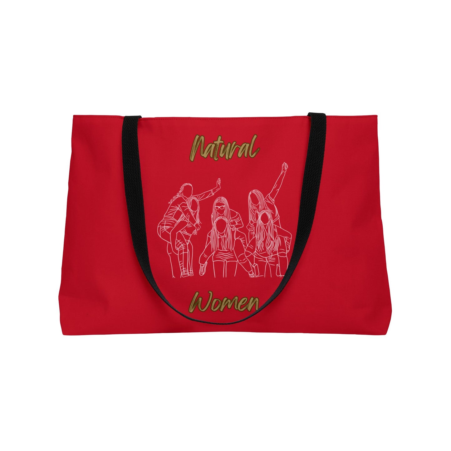 Natural Women Piggy Back (WL) Weekender Tote Bag DARK RED