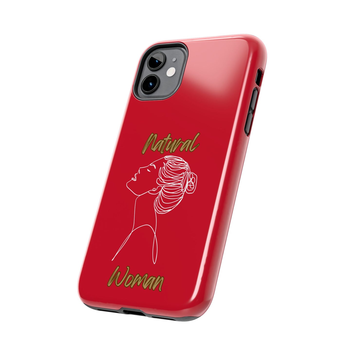 Natural Woman Wet Bun (WL) Tough Phone Cases DARK RED