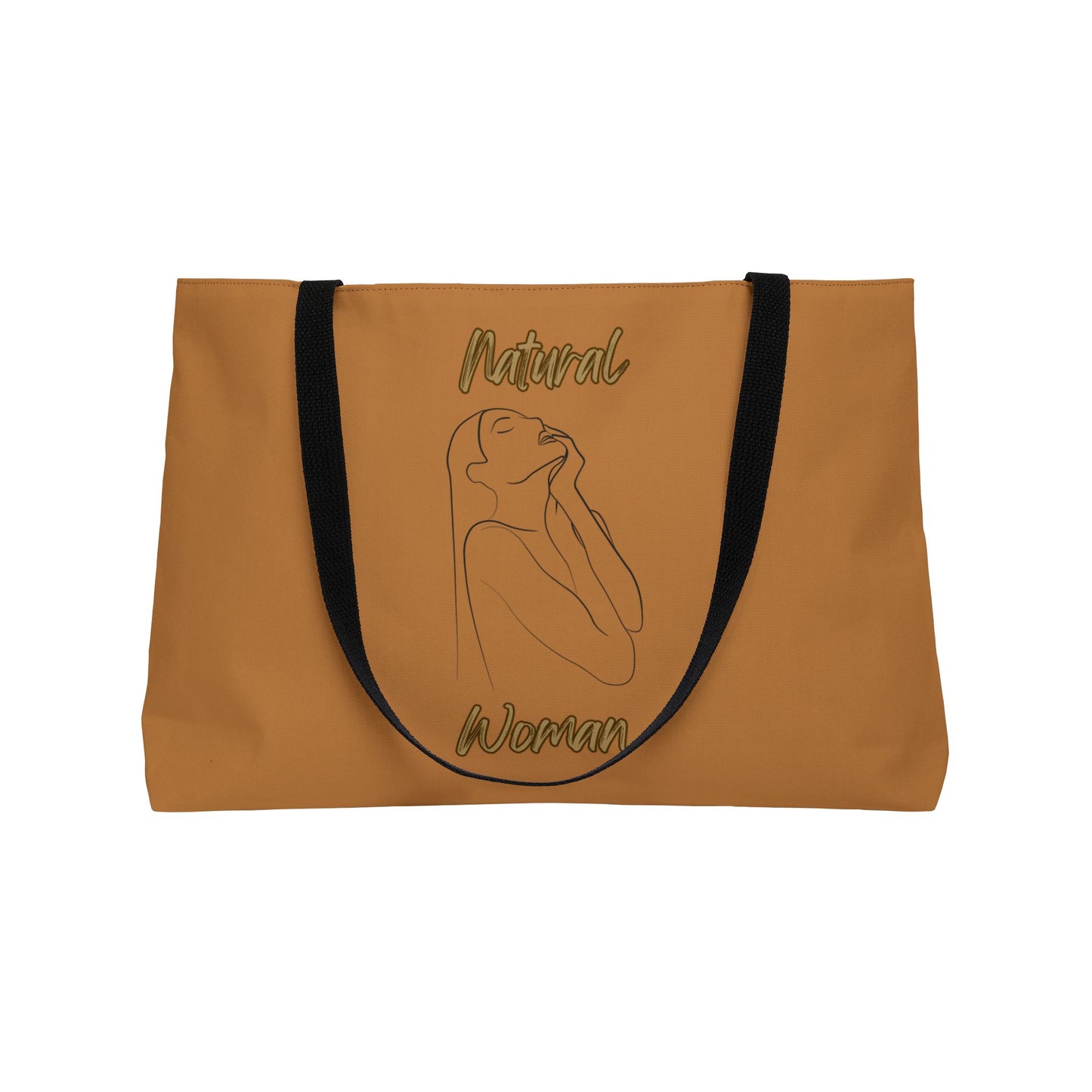 Natural Woman Thank You (BL) Weekender Tote Bag LIGHT BROWN