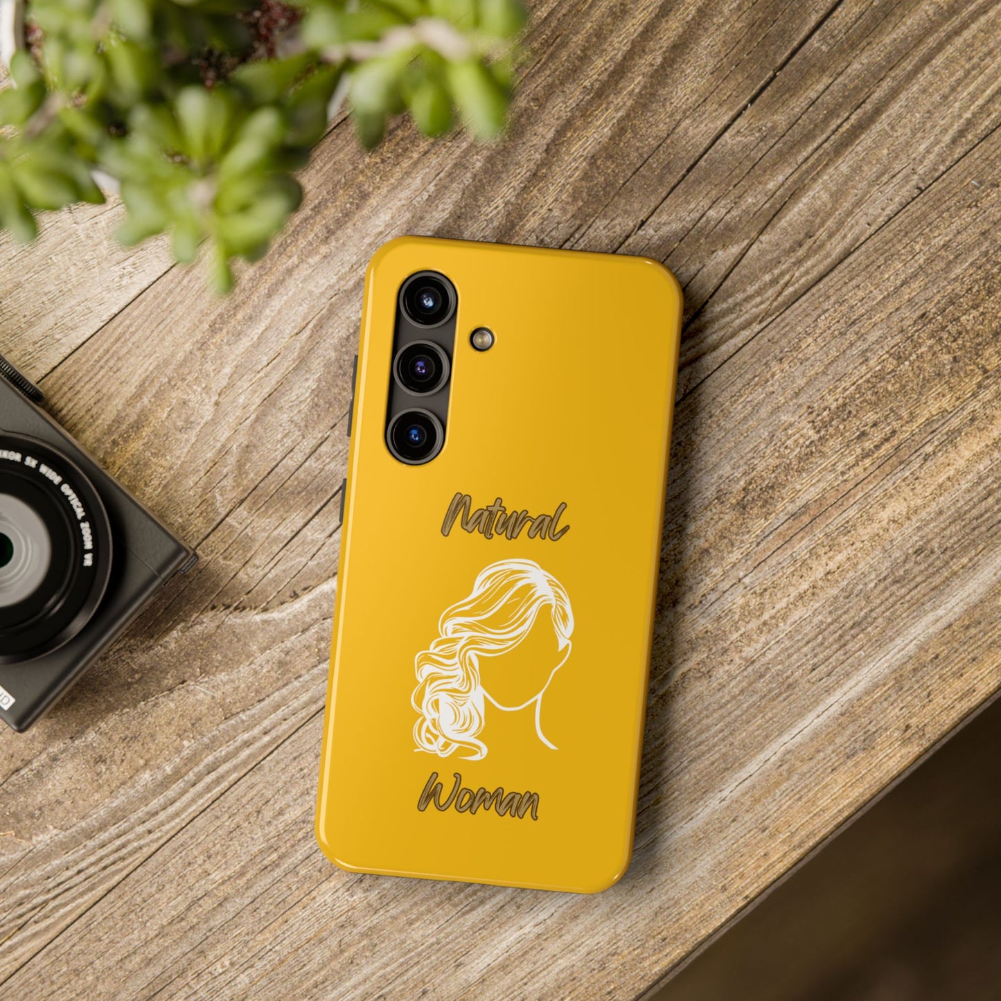 Natural Woman Long Curl (WL)Tough Phone Cases YELLOW