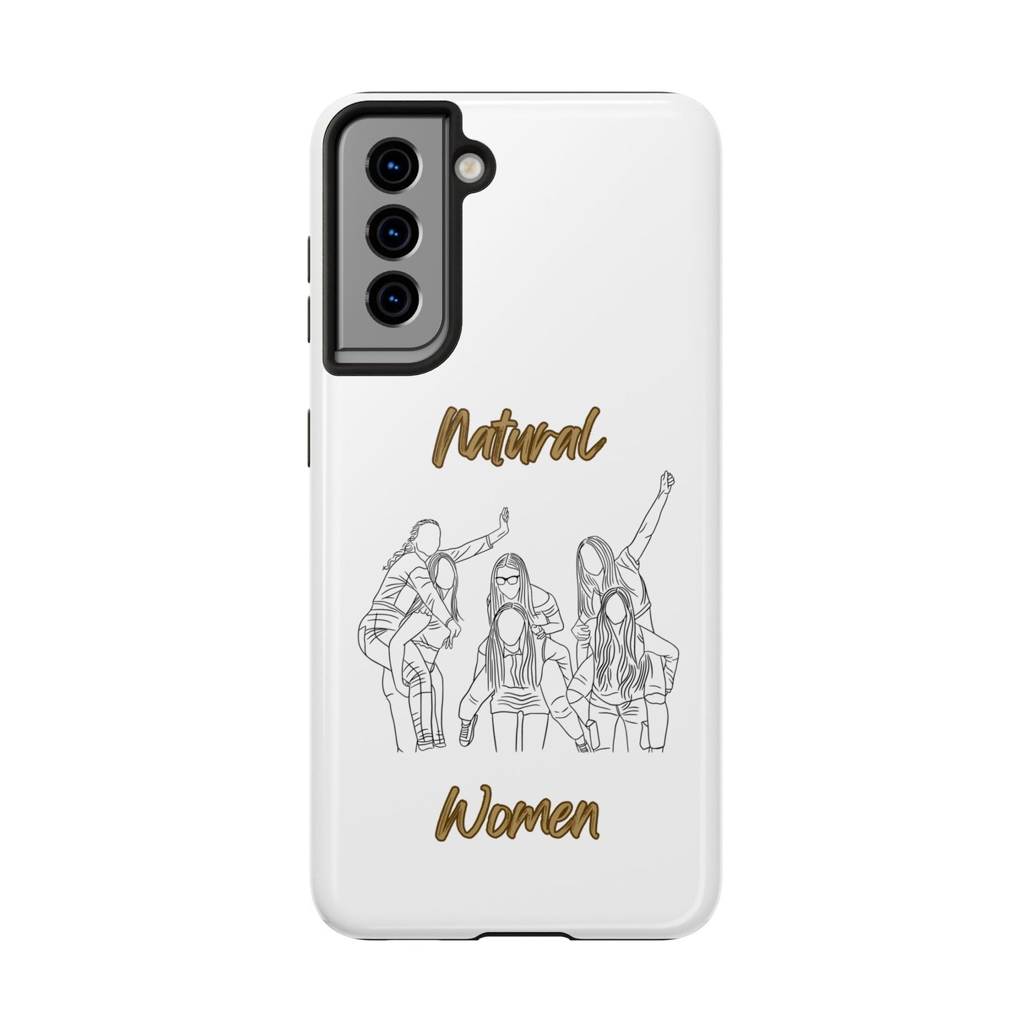 Natural Woman Piggy Back (BL)Tough Phone Cases WHITE