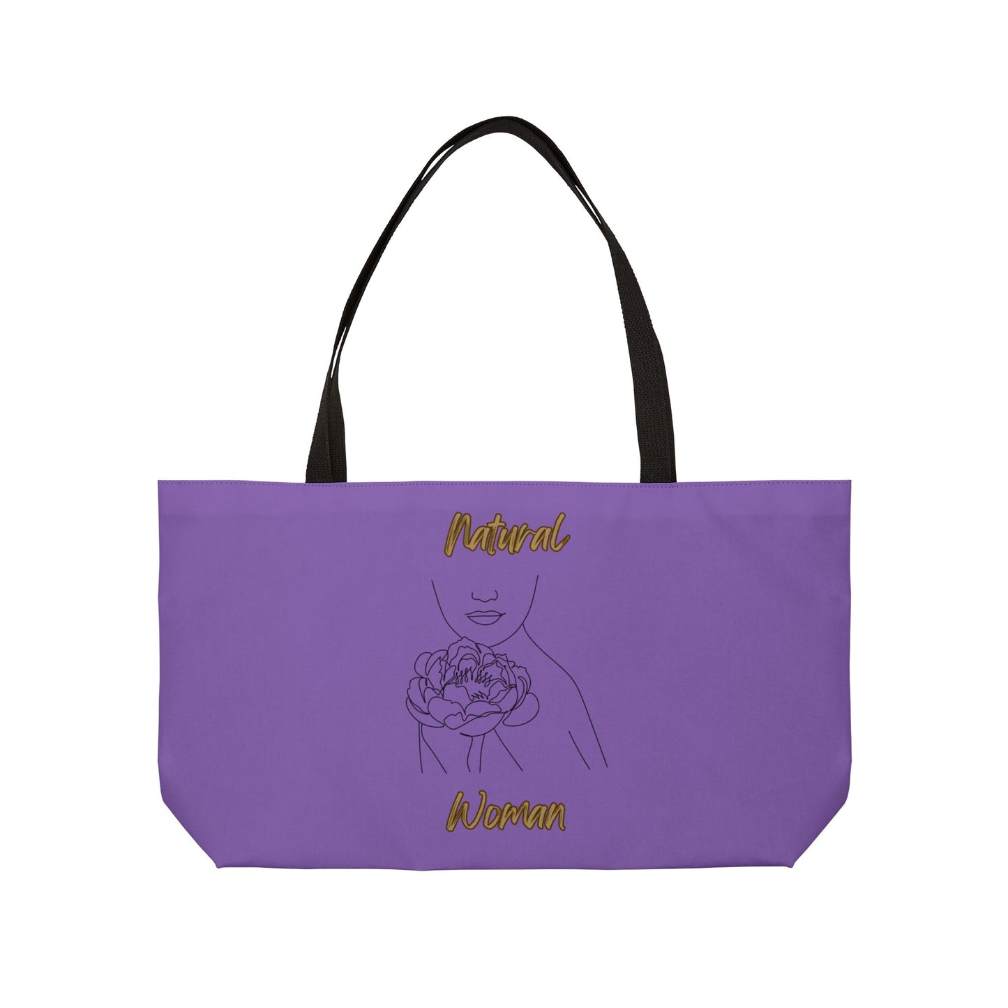 Natural Woman Kissed Flower (BL) Weekender Tote Bag LIGHT PURPLE