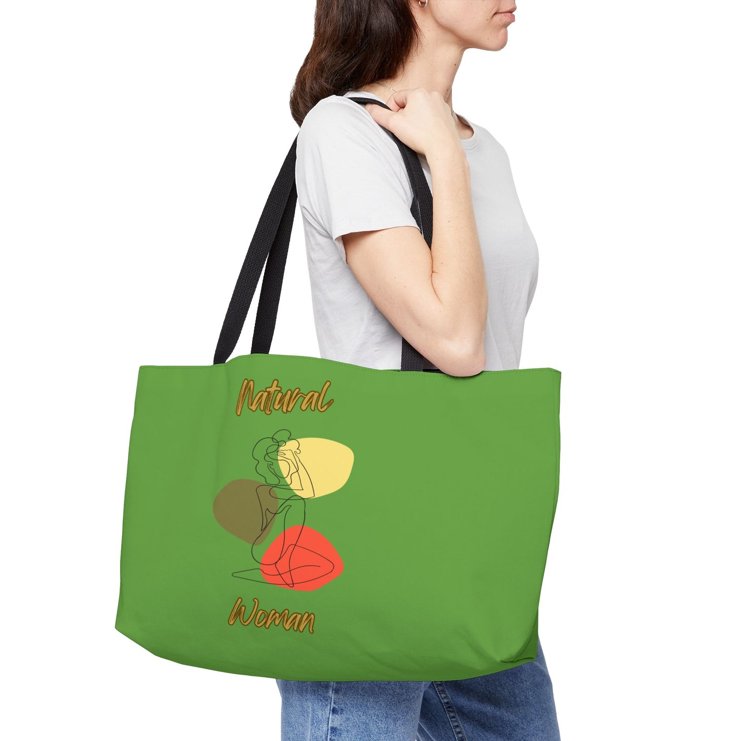 Natural Woman Colorful Pose (BL) Weekender Tote Bag GREEN