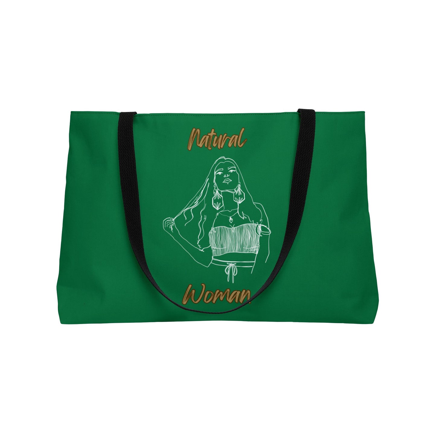Natural Woman Thinking (WL) Weekender Tote Bag DARK GREEN