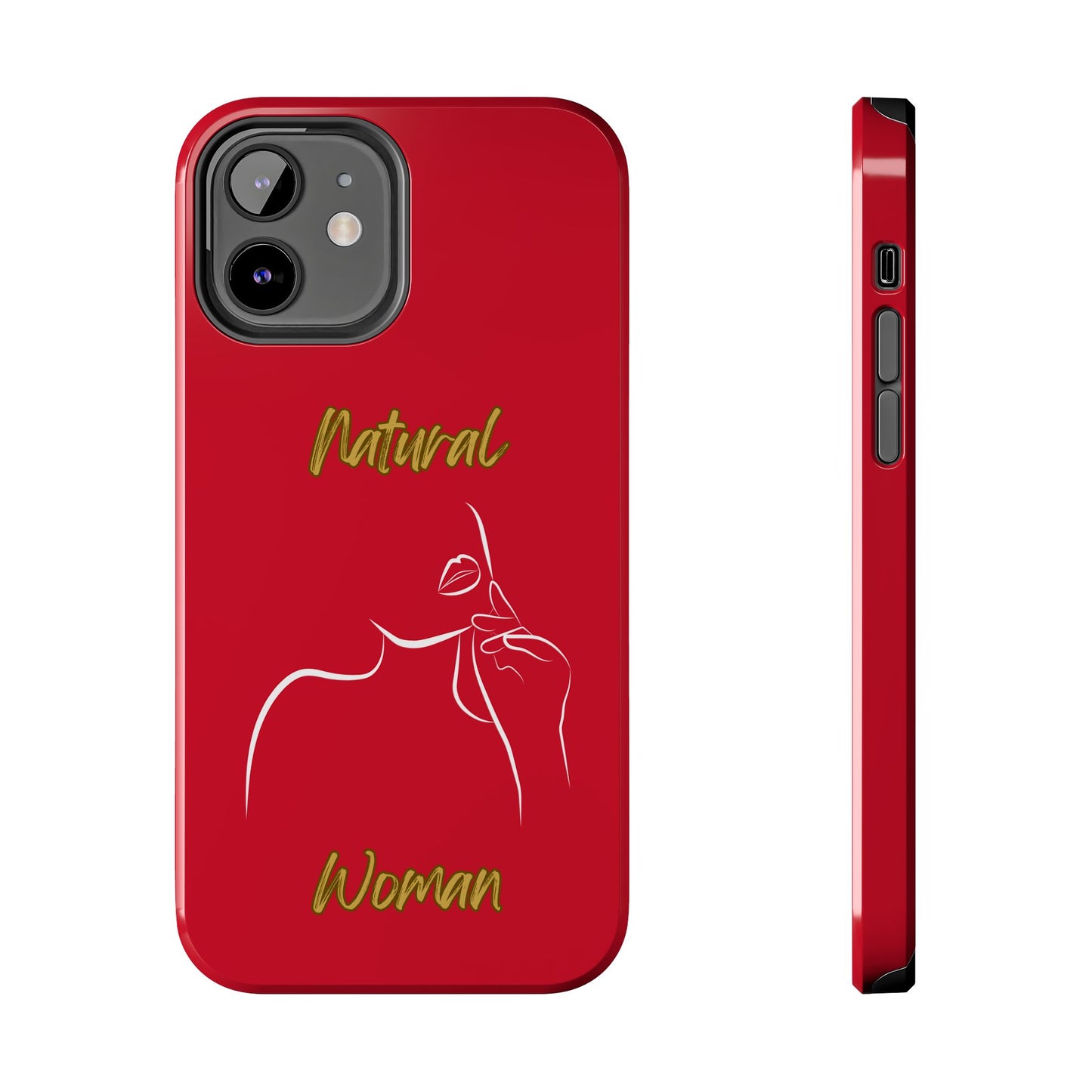 Natural Woman Chin Up (WL)Tough Phone Cases DARK RED