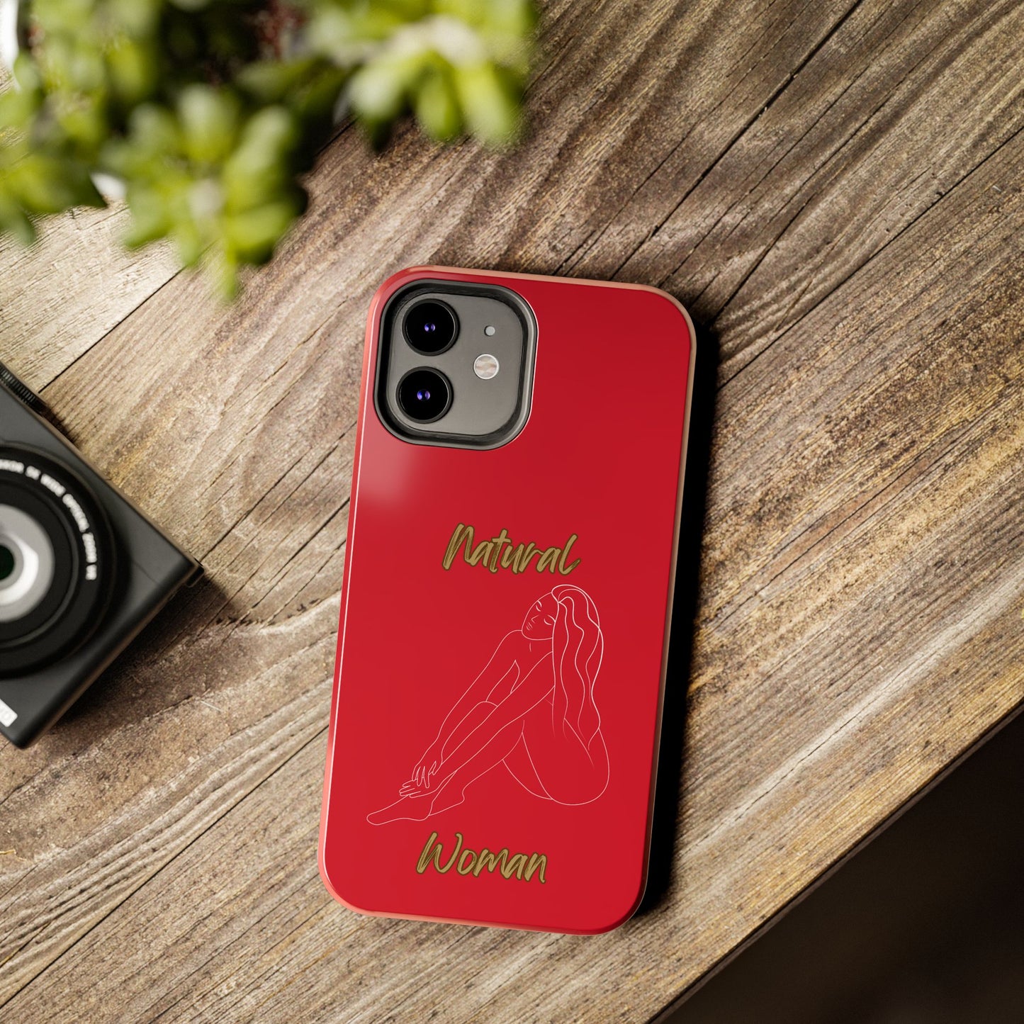 Natural Woman Beauty (WL) Tough Phone Cases DARK RED