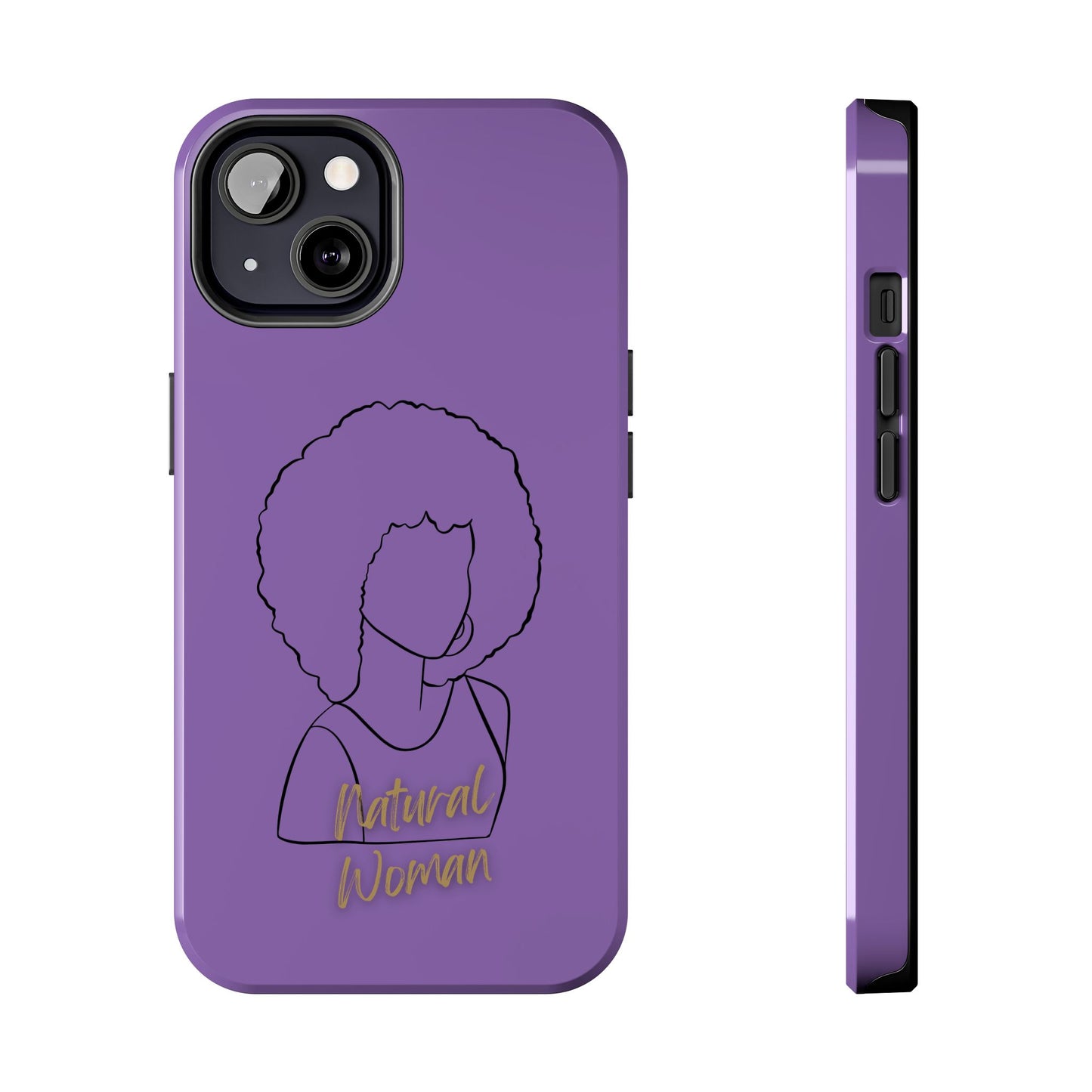 Natural Woman Afro (BL)Tough Phone Cases LIGHT PURPLE