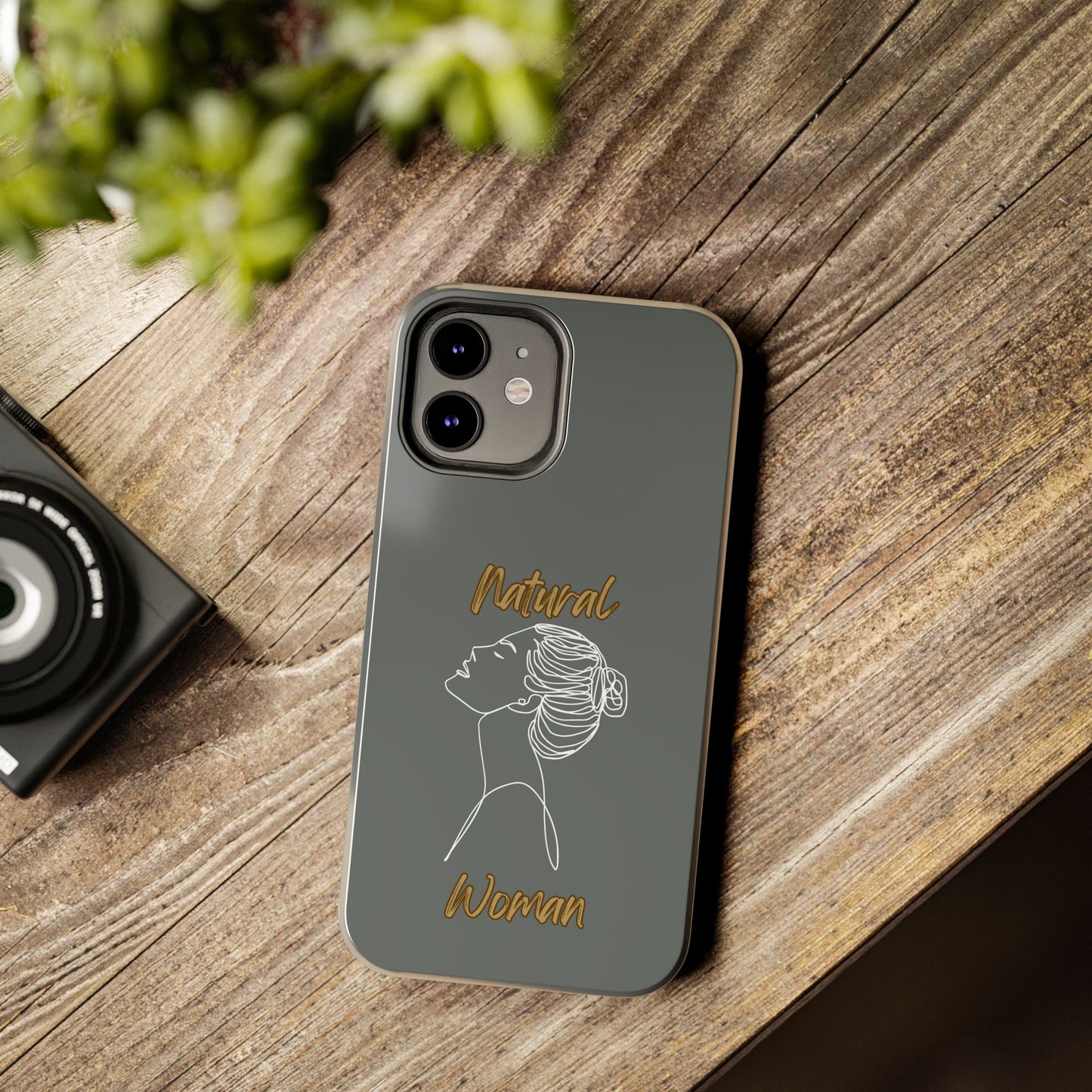 Natural Woman Wet Bun (WL) Tough Phone Cases DARK GREY