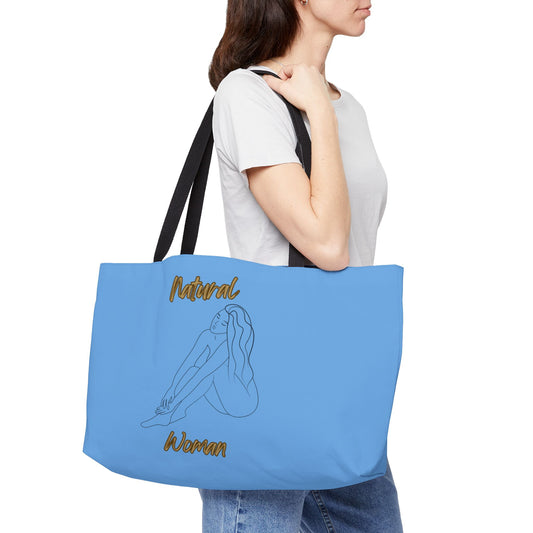 Natural Woman Beauty (BL) Weekender Tote Bag LIGHT BLUE