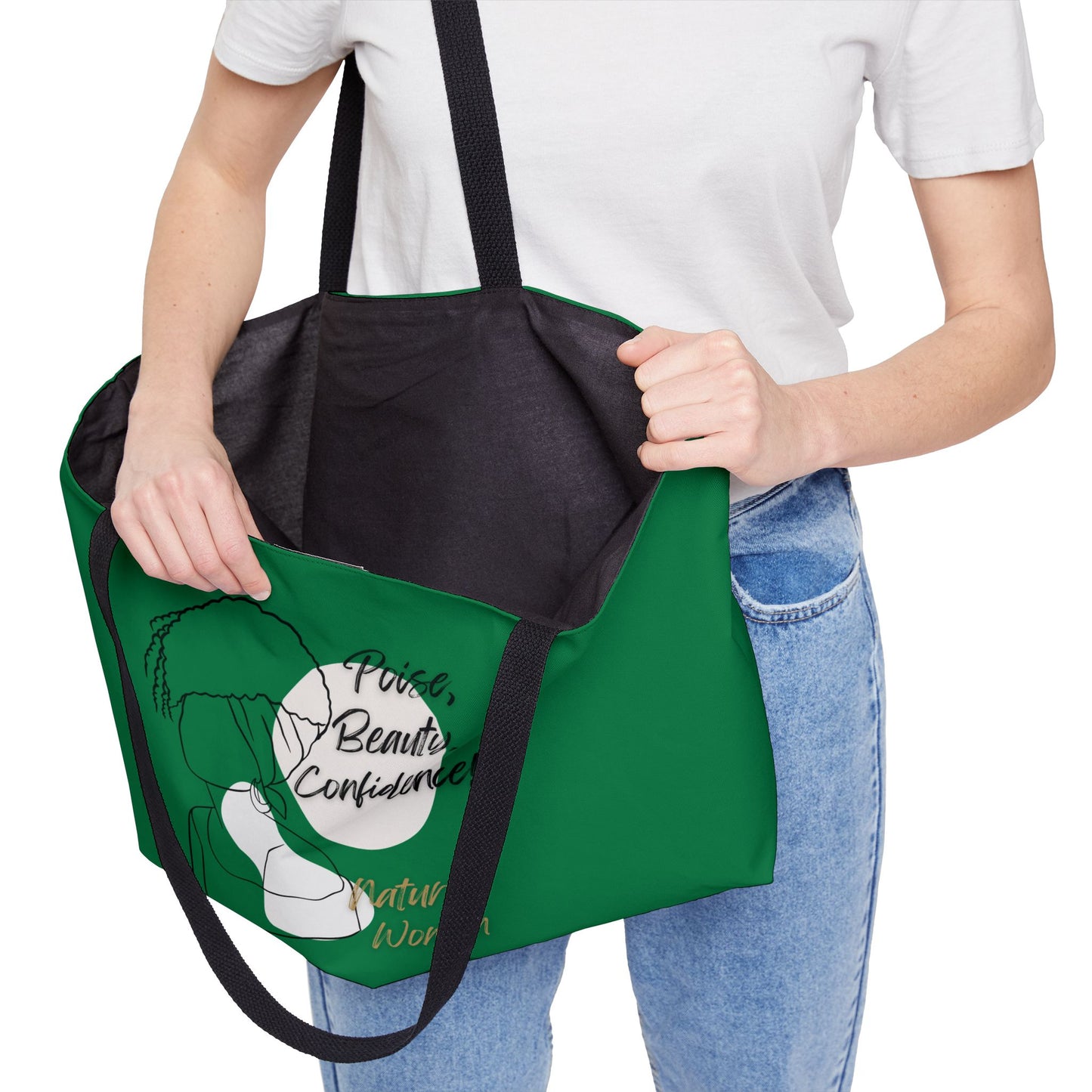 Natural Woman Puff (BL) Weekender Tote Bag DARK GREEN