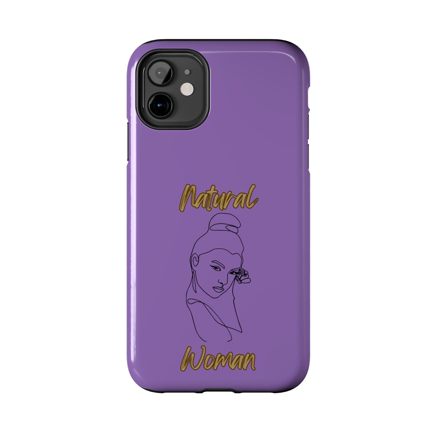 Natural Woman Sassy Bun (BL) Tough Phone Cases LIGHT PURPLE