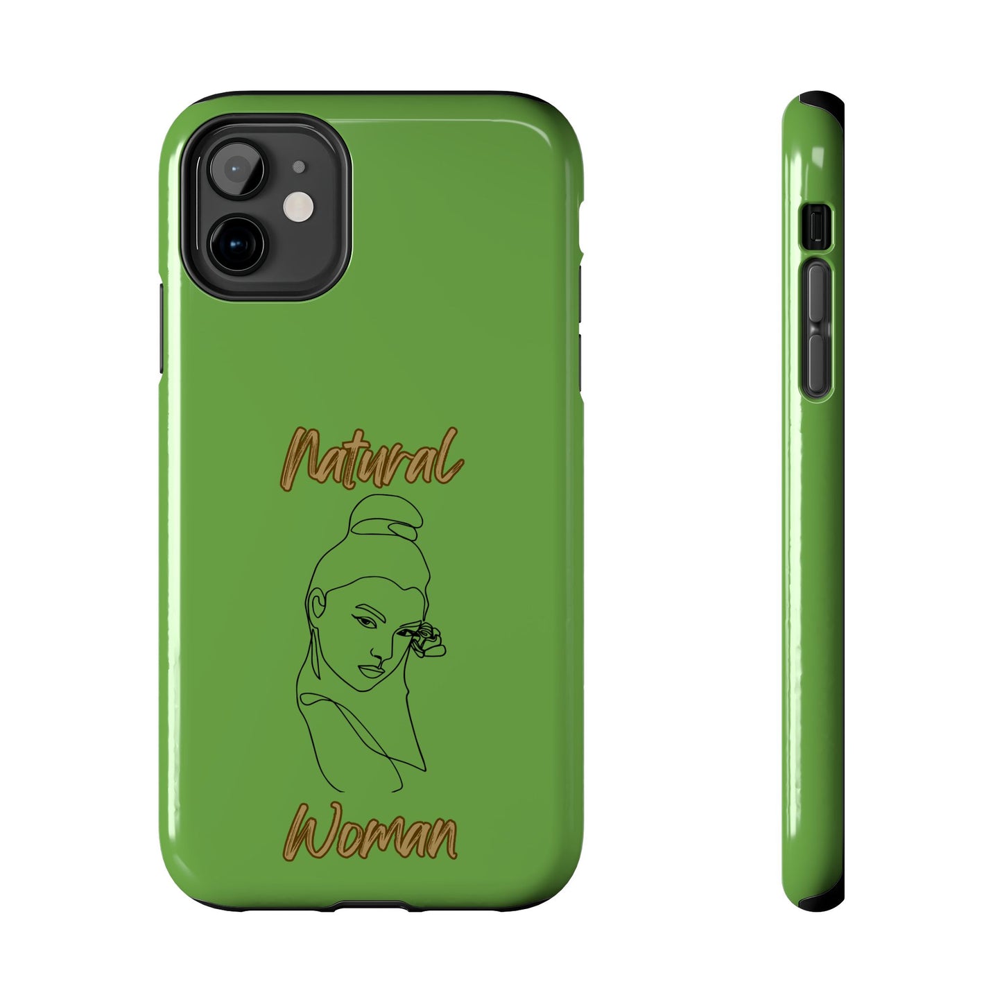 Natural Woman Sassy Bun (BL) Tough Phone Cases GREEN