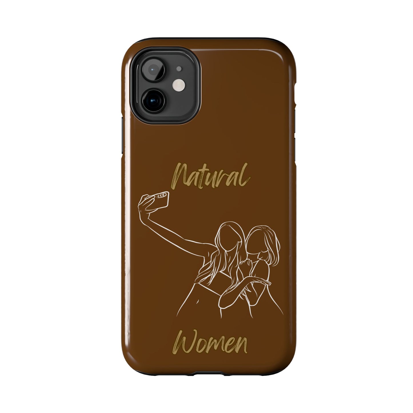 Natural Woman Friends Selfie (WL)Tough Phone Cases BROWN