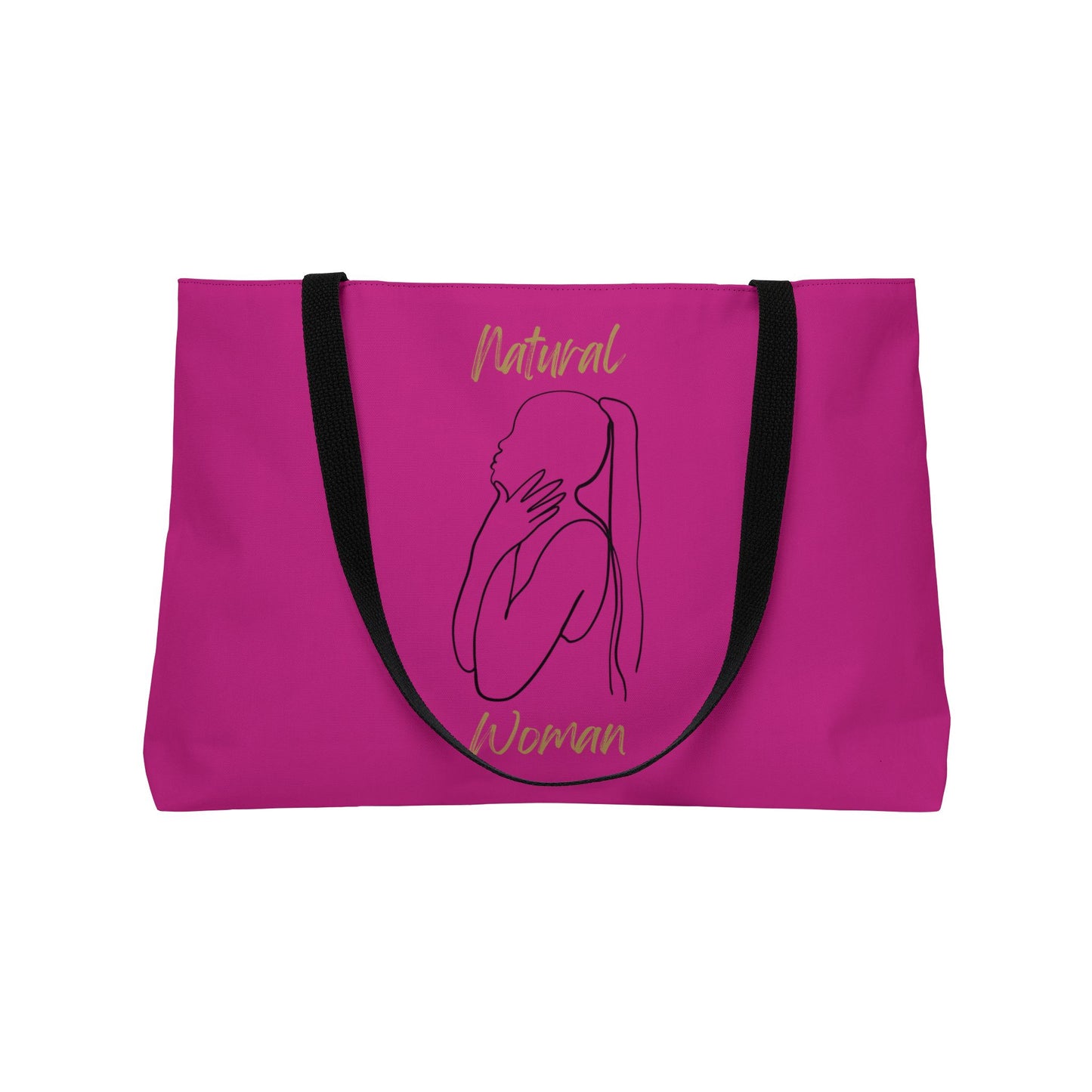 Natural Woman Ponytail (BL) Weekender Tote Bag PINK