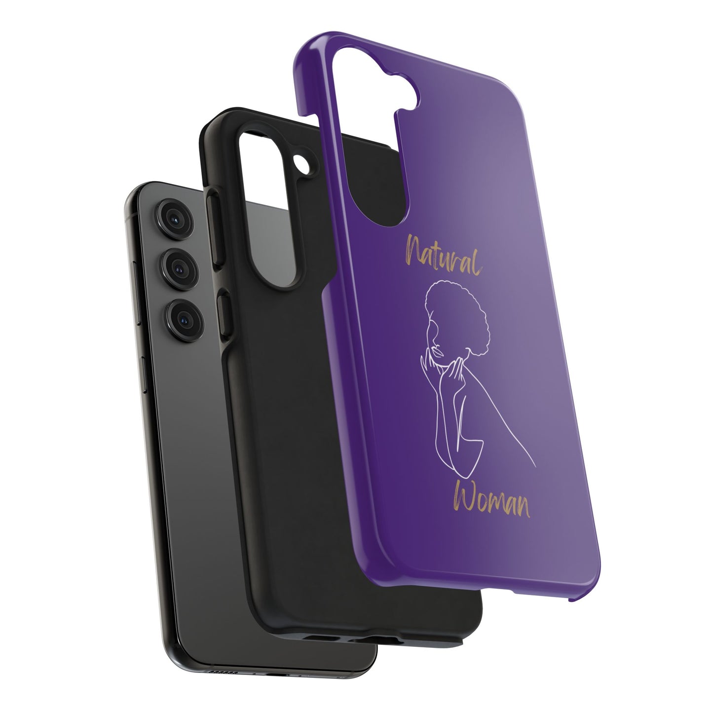 Natural Woman Cute Afro (WL)Tough Phone Cases PURPLE