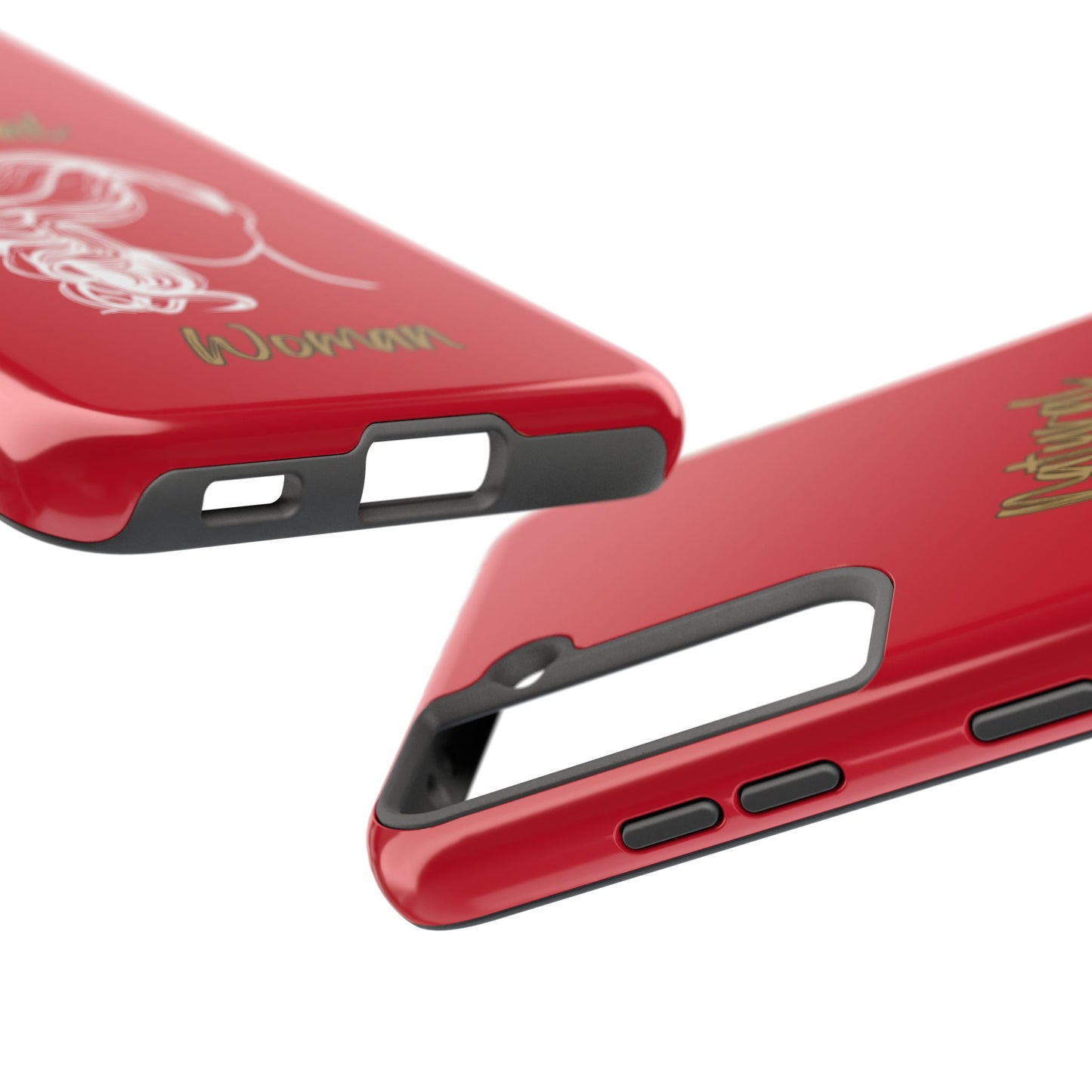 Natural Woman Long Curl (WL)Tough Phone Cases DARK RED