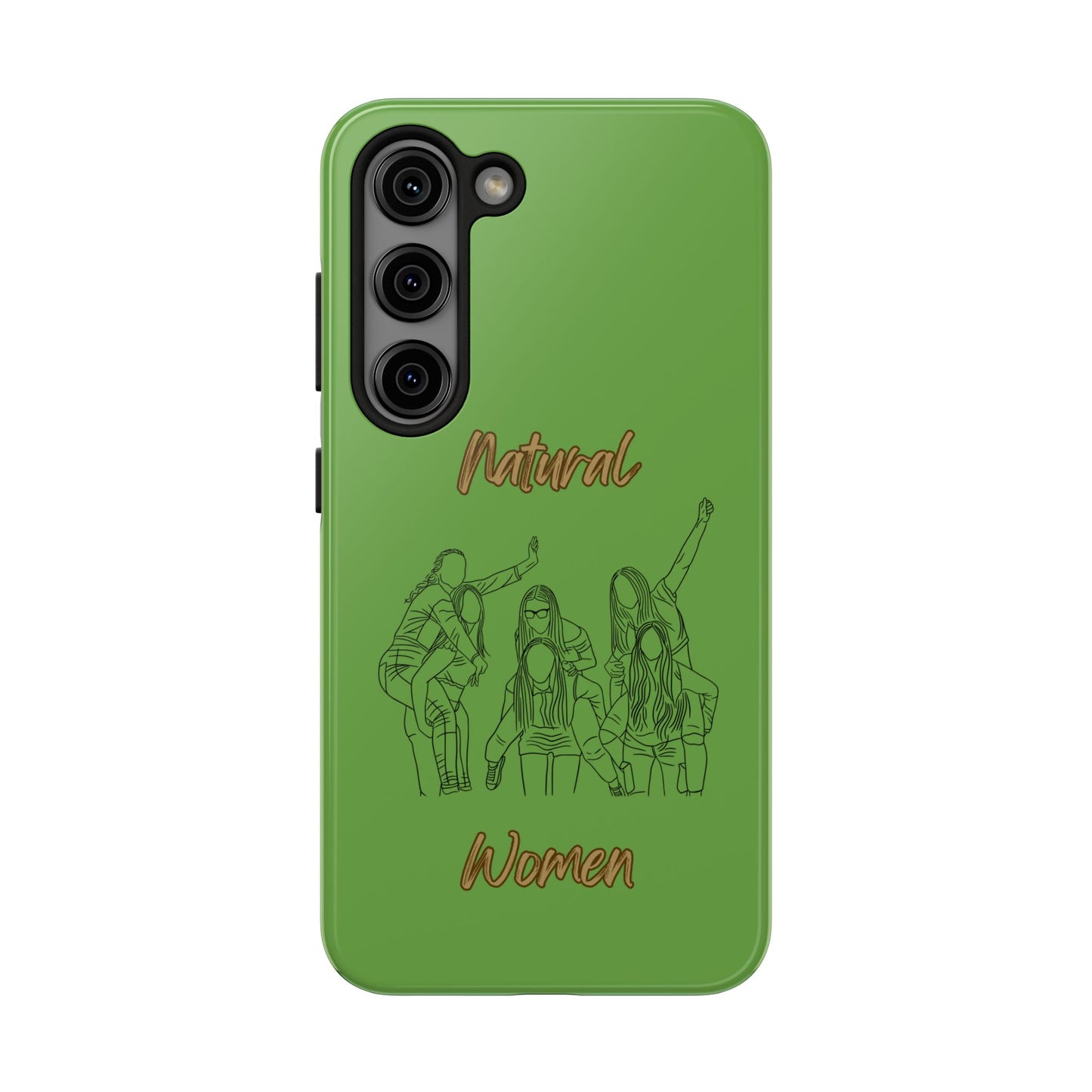 Natural Woman Piggy Back (BL)Tough Phone Cases GREEN