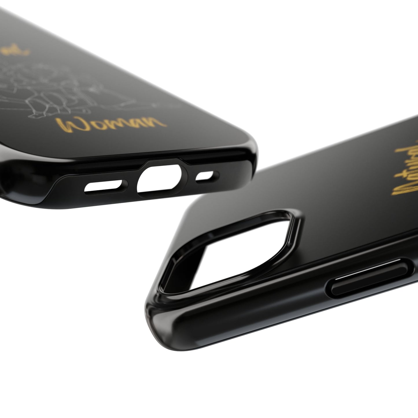Natural Woman Bear Hugs (WL) Tough Phone Cases BLACK