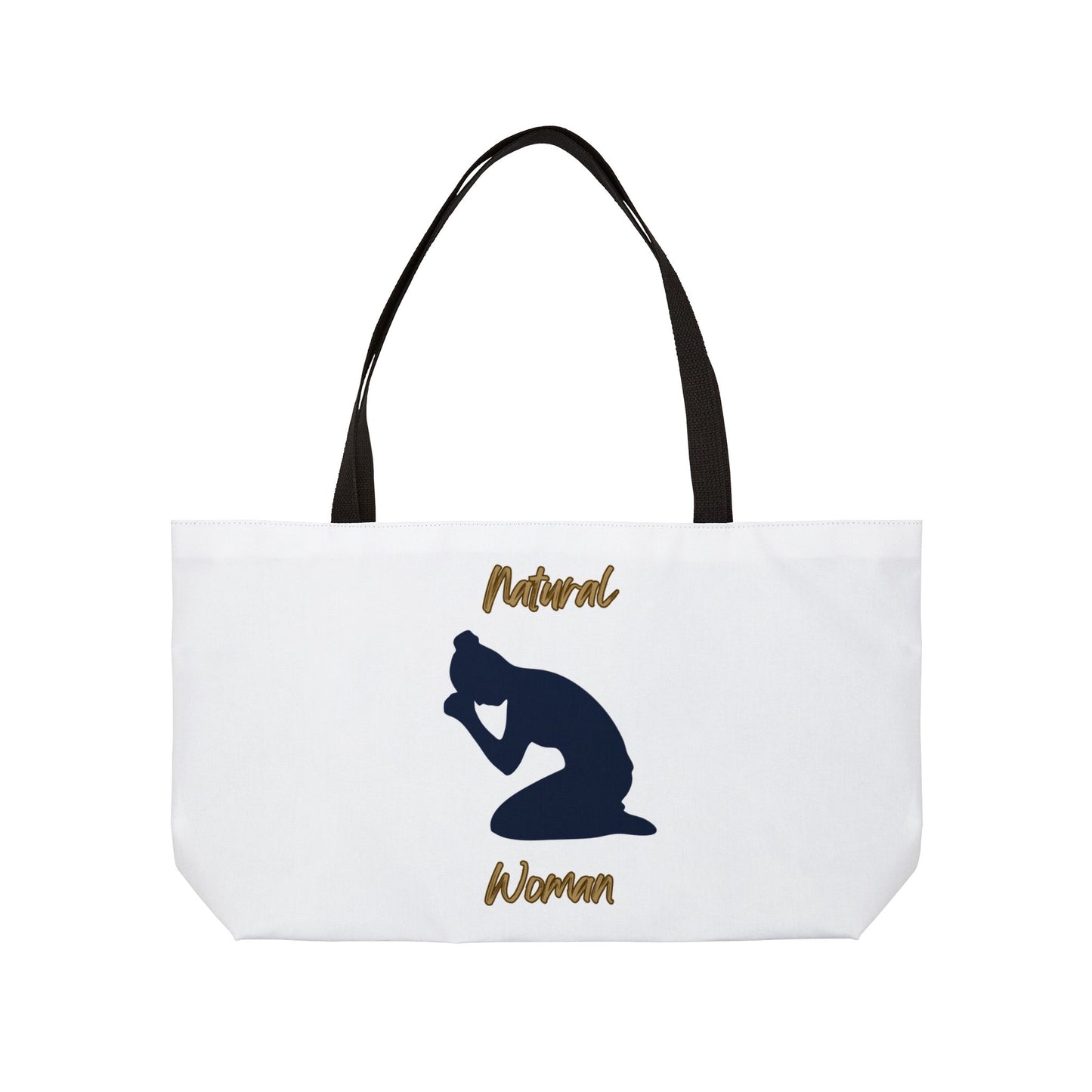 Natural Woman Pray (BL) Weekender Tote Bag WHITE