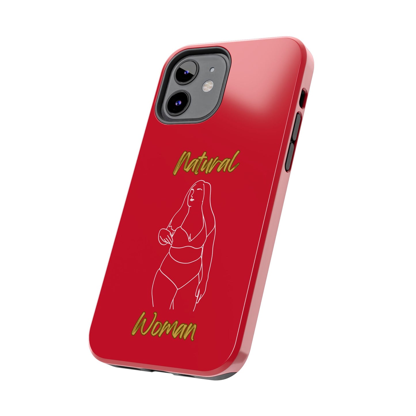 Natural Woman Full Beauty (WL)Tough Phone Cases DARK RED