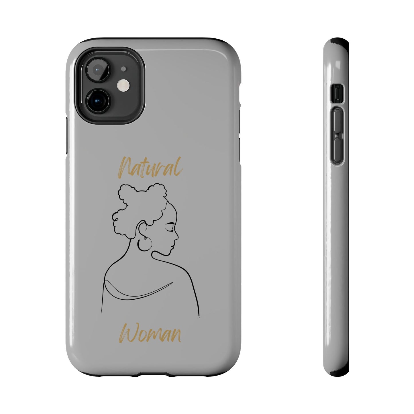 Natural Woman Twists (BL) Tough Phone Cases LIGHT GREY