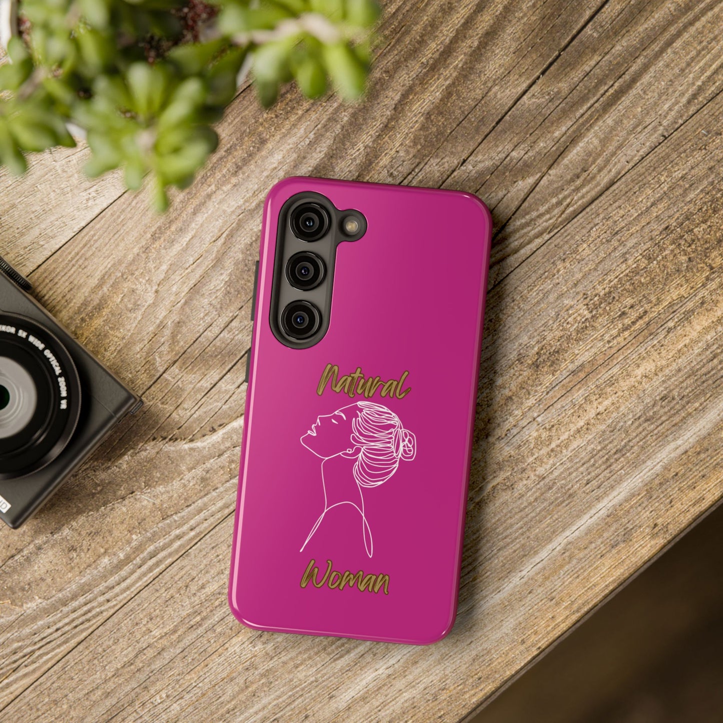 Natural Woman Wet Bun (WL) Tough Phone Cases PINK