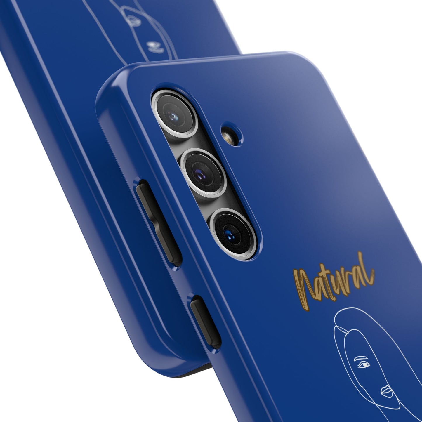 Natural Woman Covered Eye (WL)Tough Phone Cases DARK BLUE