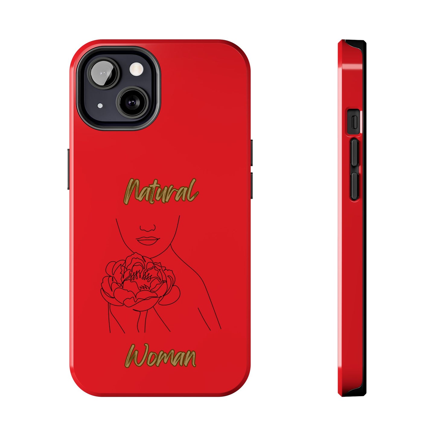Natural Woman Kissed Flower (BL)Tough Phone Cases RED