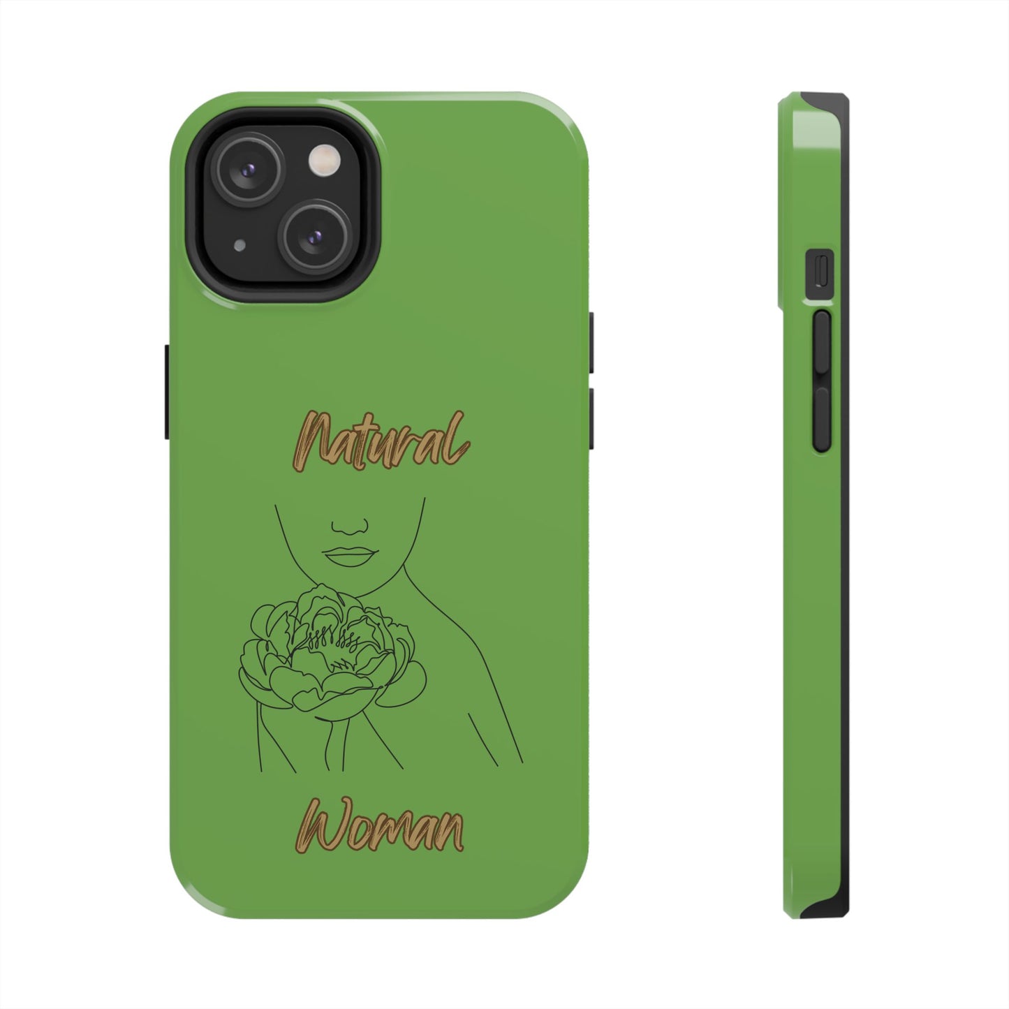 Natural Woman Kissed Flower (BL)Tough Phone Cases GREEN
