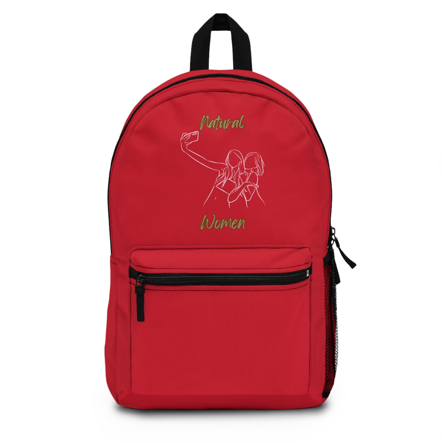 Natural Women Friends Selfie (WL) Backpack DARK RED