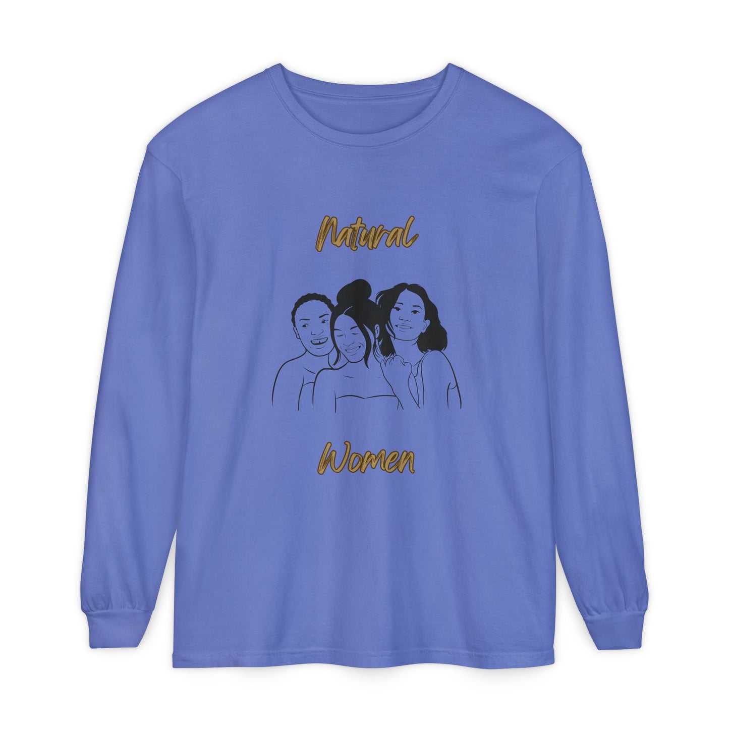 Natural Woman Laughing Friends (BL) Long Sleeve T-Shirt
